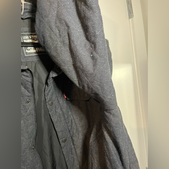 Levi's Men's Diamond Quilted Shirt Jacket, Charcoal, XX-Large - Picture 11 of 16